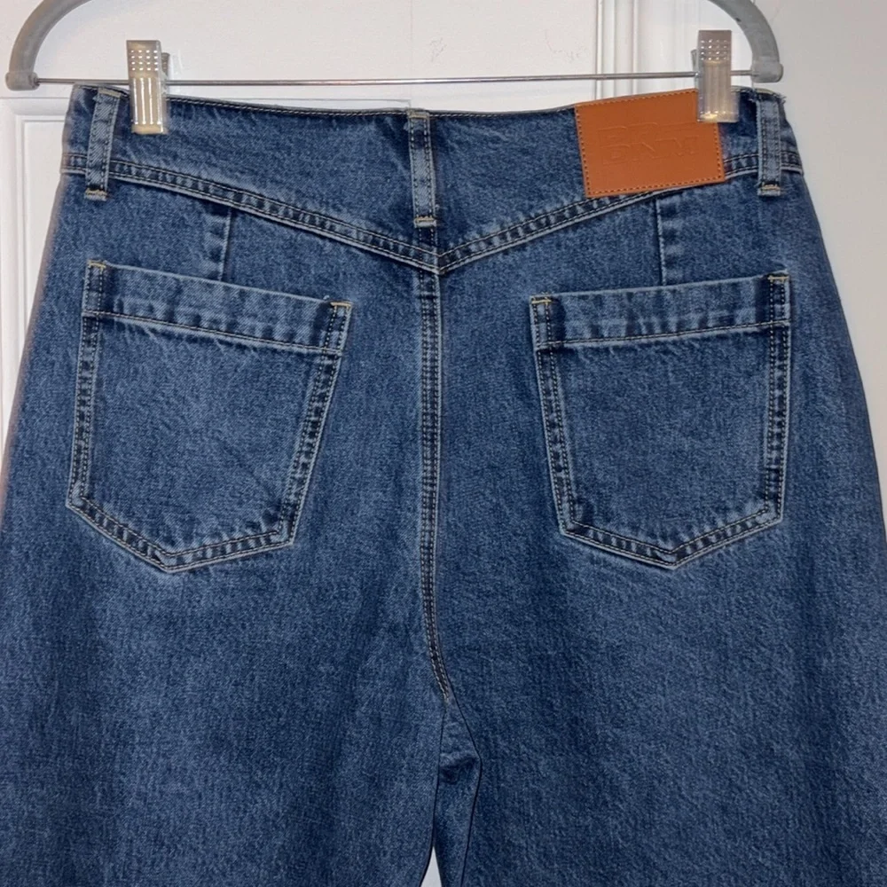Princess Polly Gyoke Hi Rise Straight Leg Jeans Size 8 Dark Wash - Picture 8 of 15
